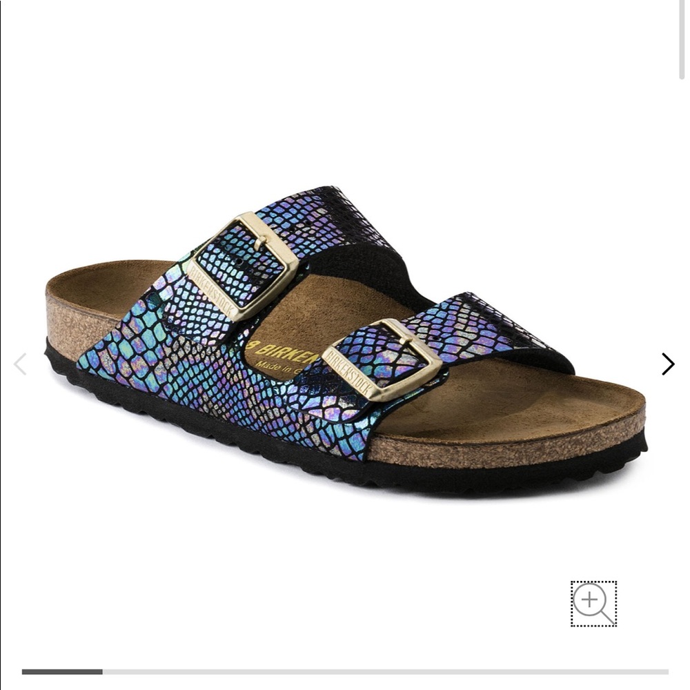 Birkenstock Arizona Sz39 Shiny Snake Multi sandal